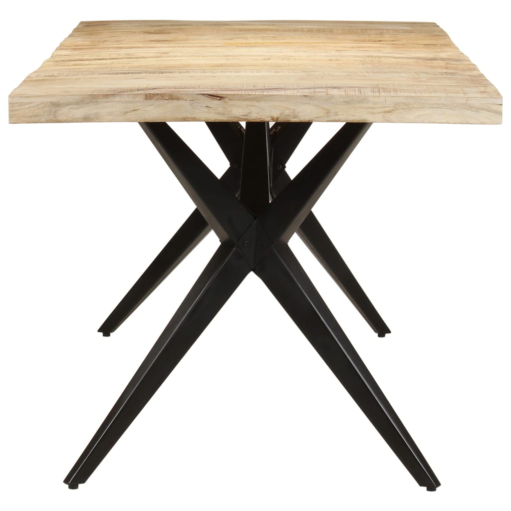 vidaXL Dining Table 78.7"x35.4"x29.9" Rough Mango Wood