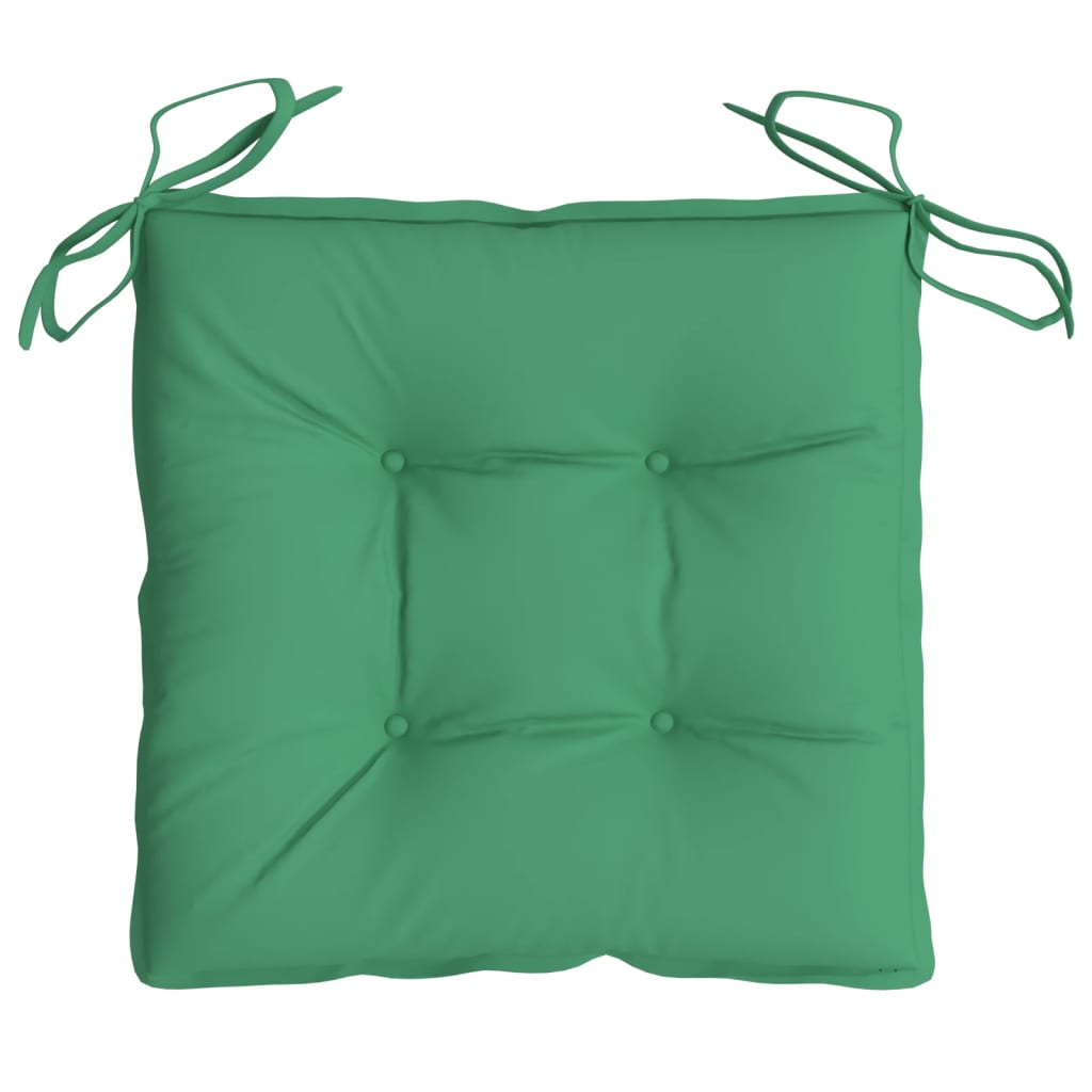vidaXL Chair Cushions 2 pcs Green 19.7"x19.7"x2.8" Oxford Fabric