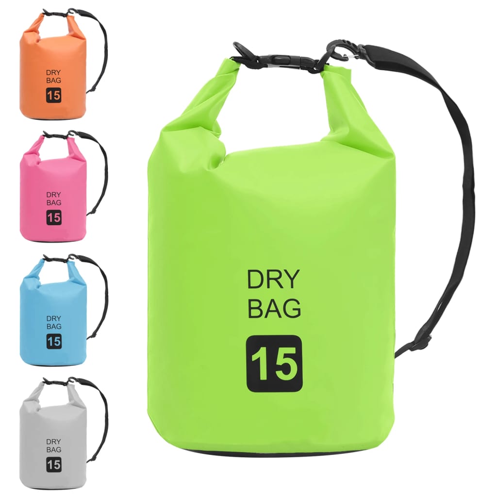 vidaXL Dry Bag Green 4 gal PVC