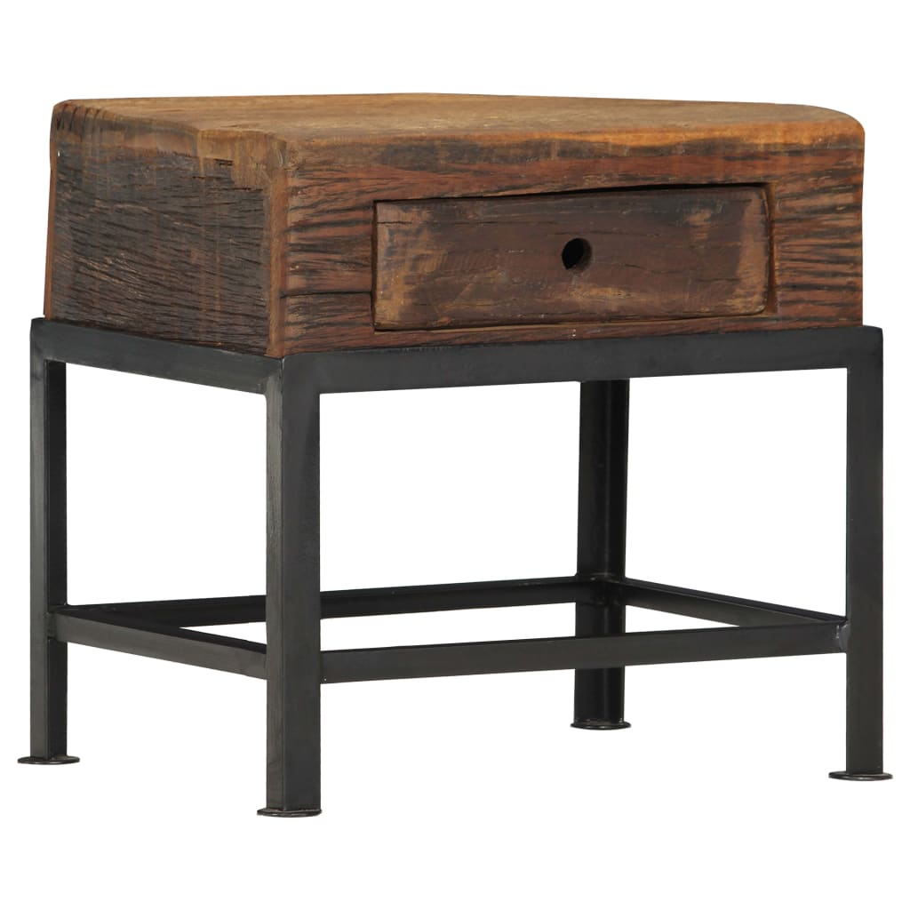 vidaXL Bedside Cabinet 15.7"x13.8"x15.7" Solid Reclaimed Wood