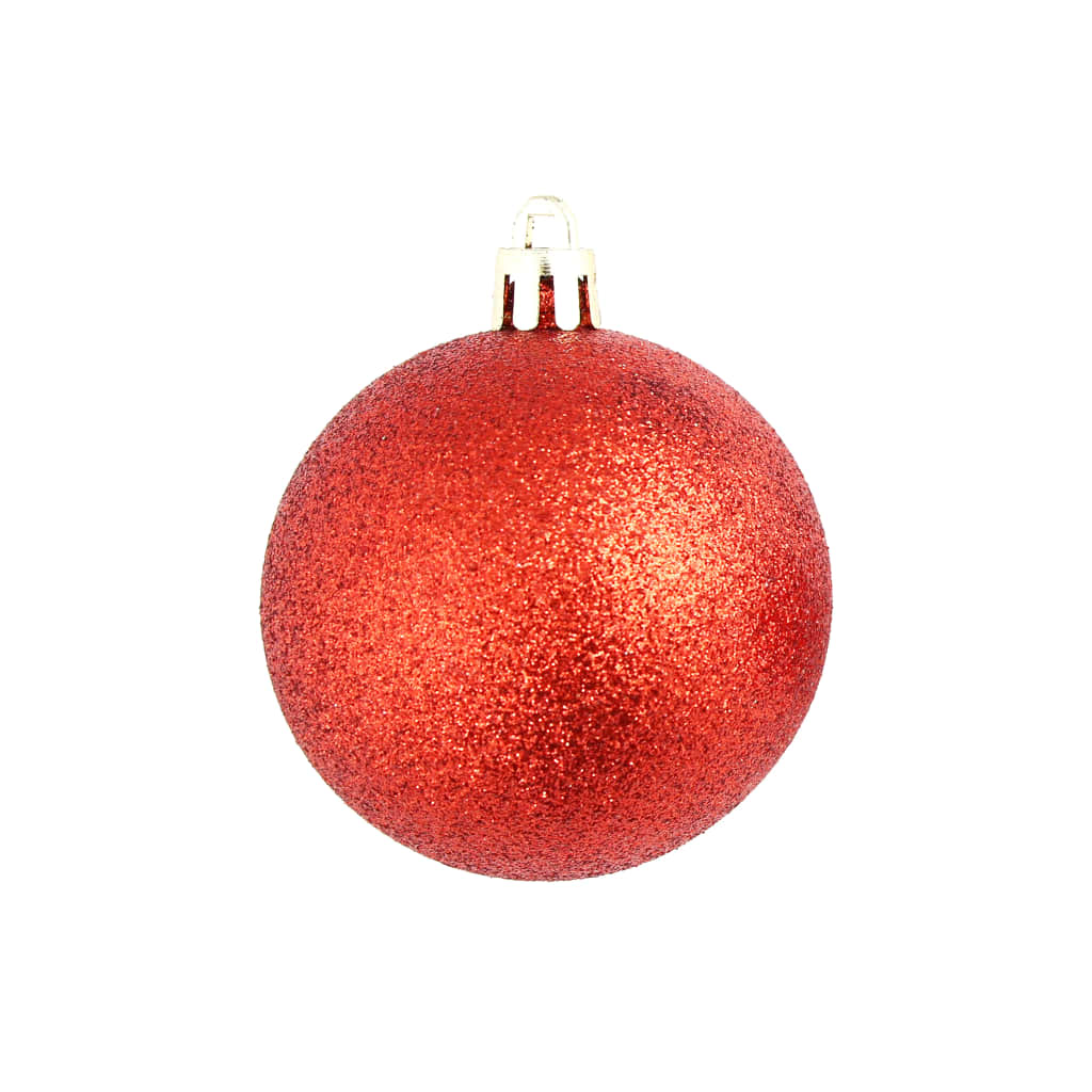 vidaXL 100 Piece Christmas Ball Set 1.2"/1.6"/2.4" Red