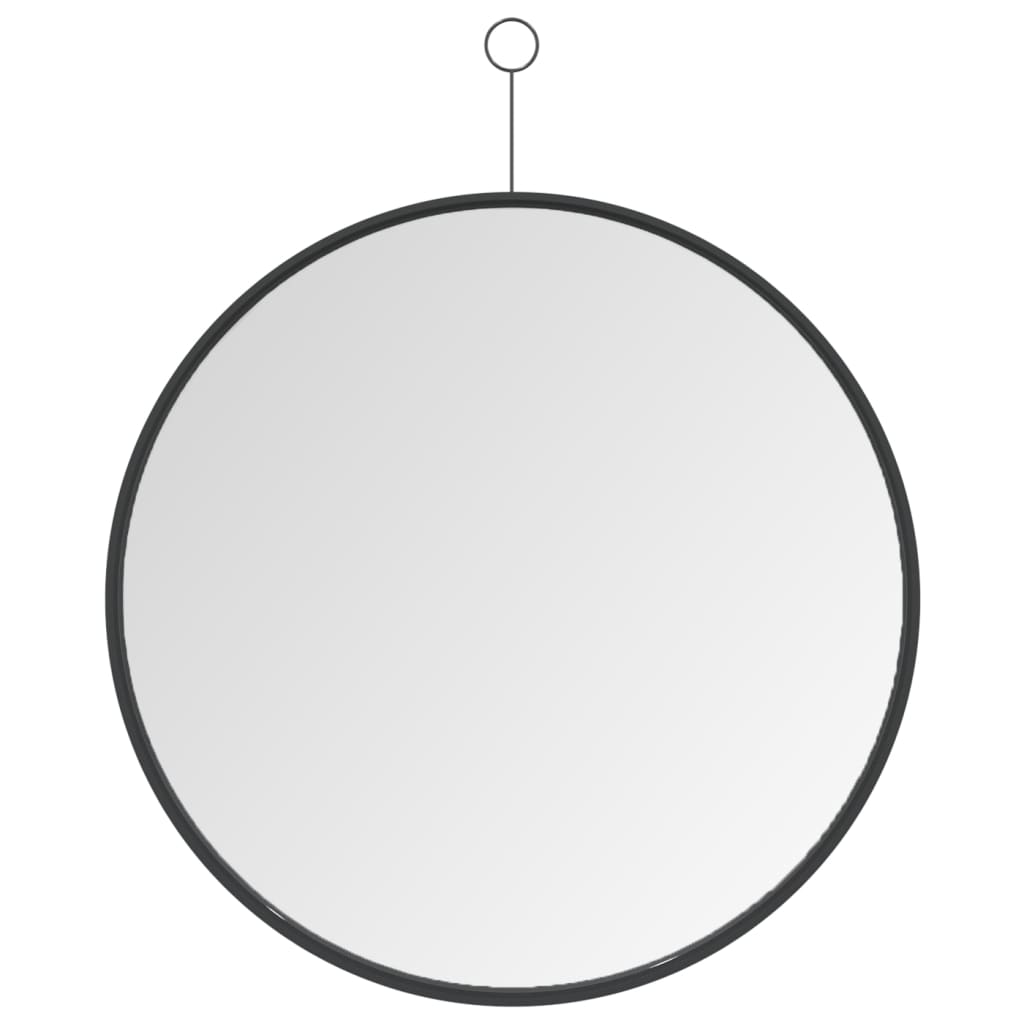 vidaXL Hanging Mirror with Hook Black 19.7"