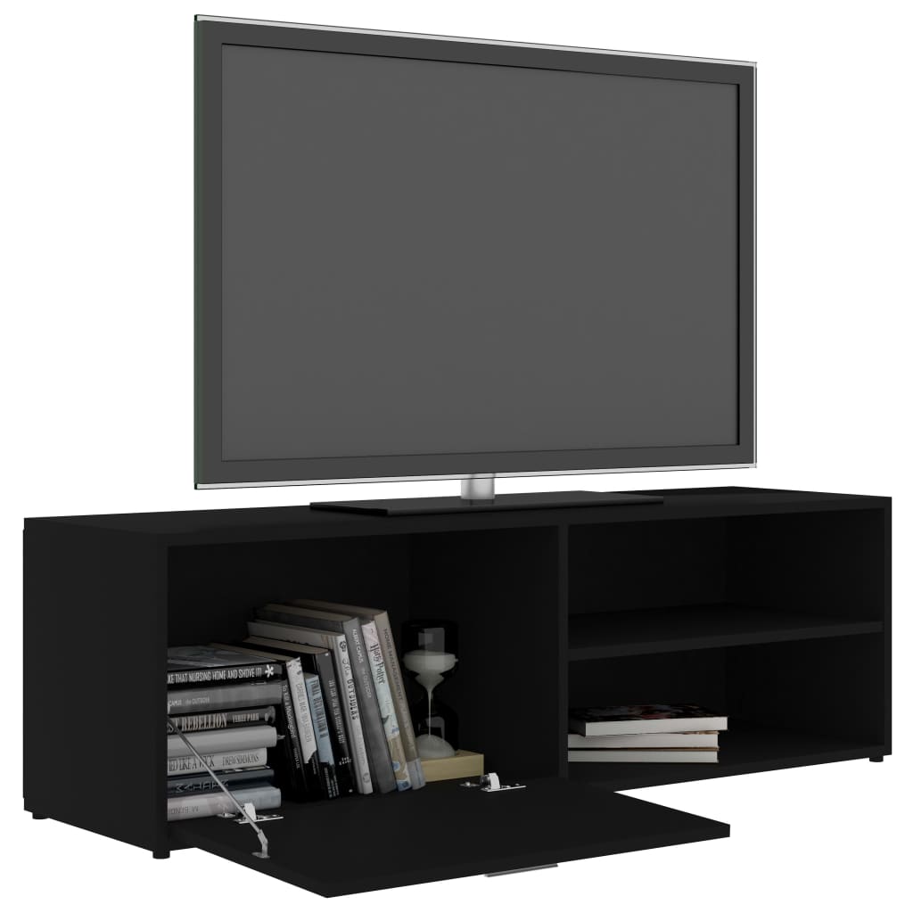 vidaXL TV Stand Black 47.2"x13.4"x14.6" Engineered Wood