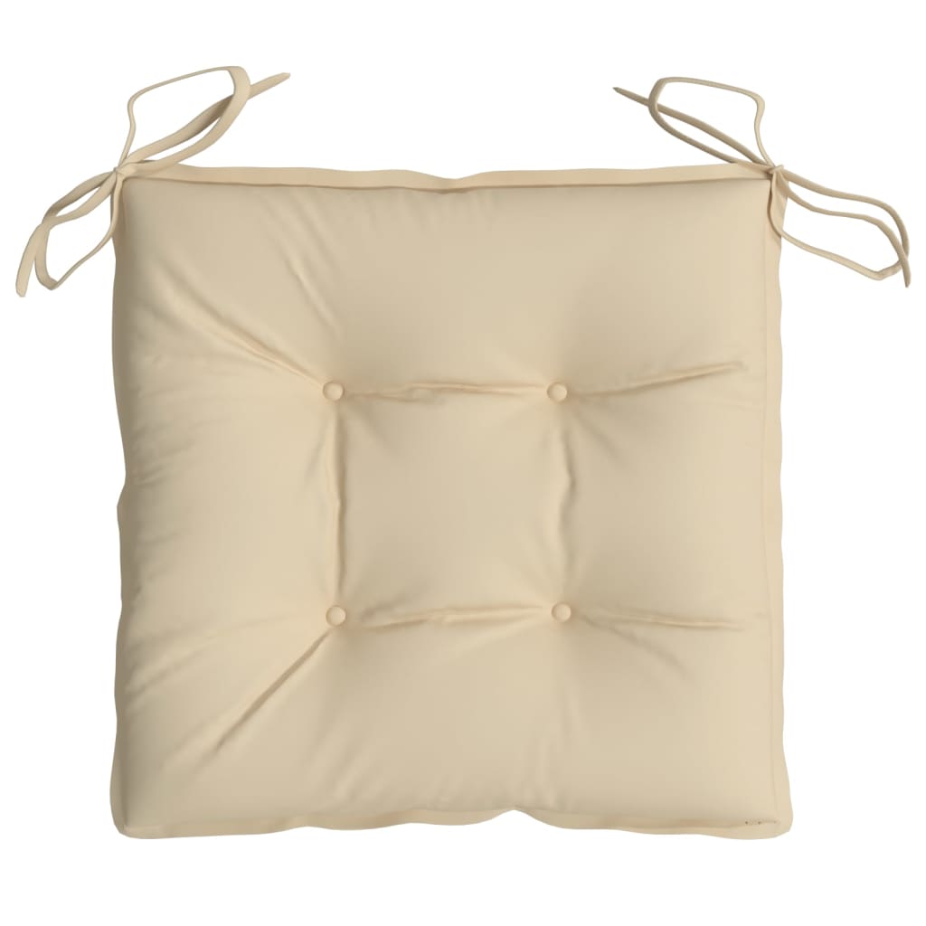 vidaXL Chair Cushions 4 pcs Beige 15.7"x15.7"x2.8" Oxford Fabric
