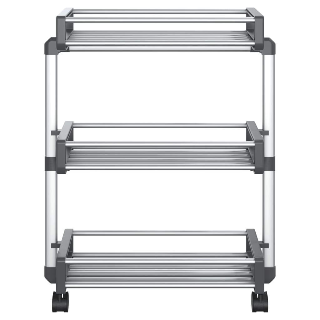 vidaXL Storage Trolley 23.2"x7.9"x29.5" Aluminum
