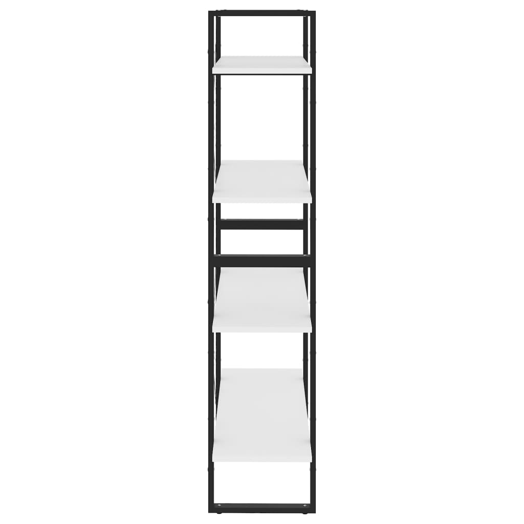 vidaXL 4-Tier Book Cabinet White 31.5"x11.8"x55.1" Engineered Wood
