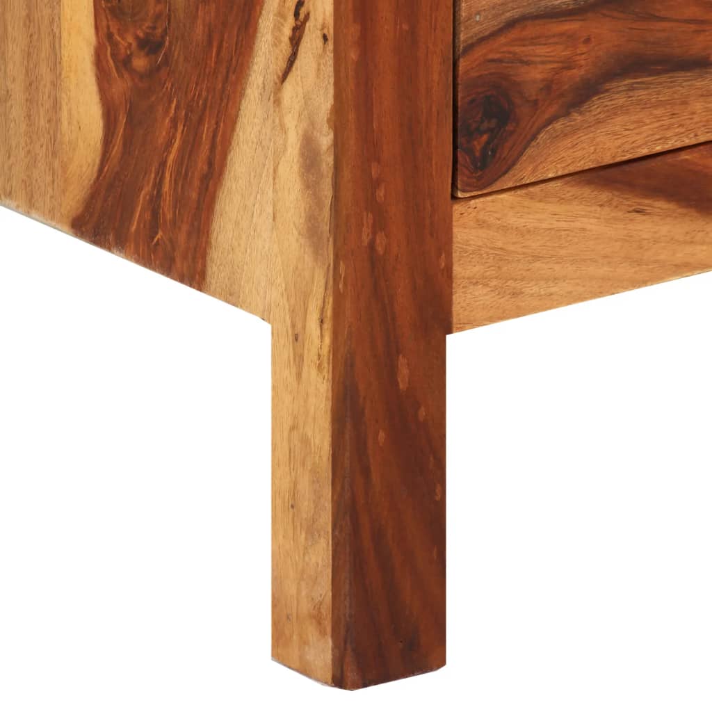 vidaXL Sideboard 25.6"x11.8"x31.5" Solid Sheesham Wood