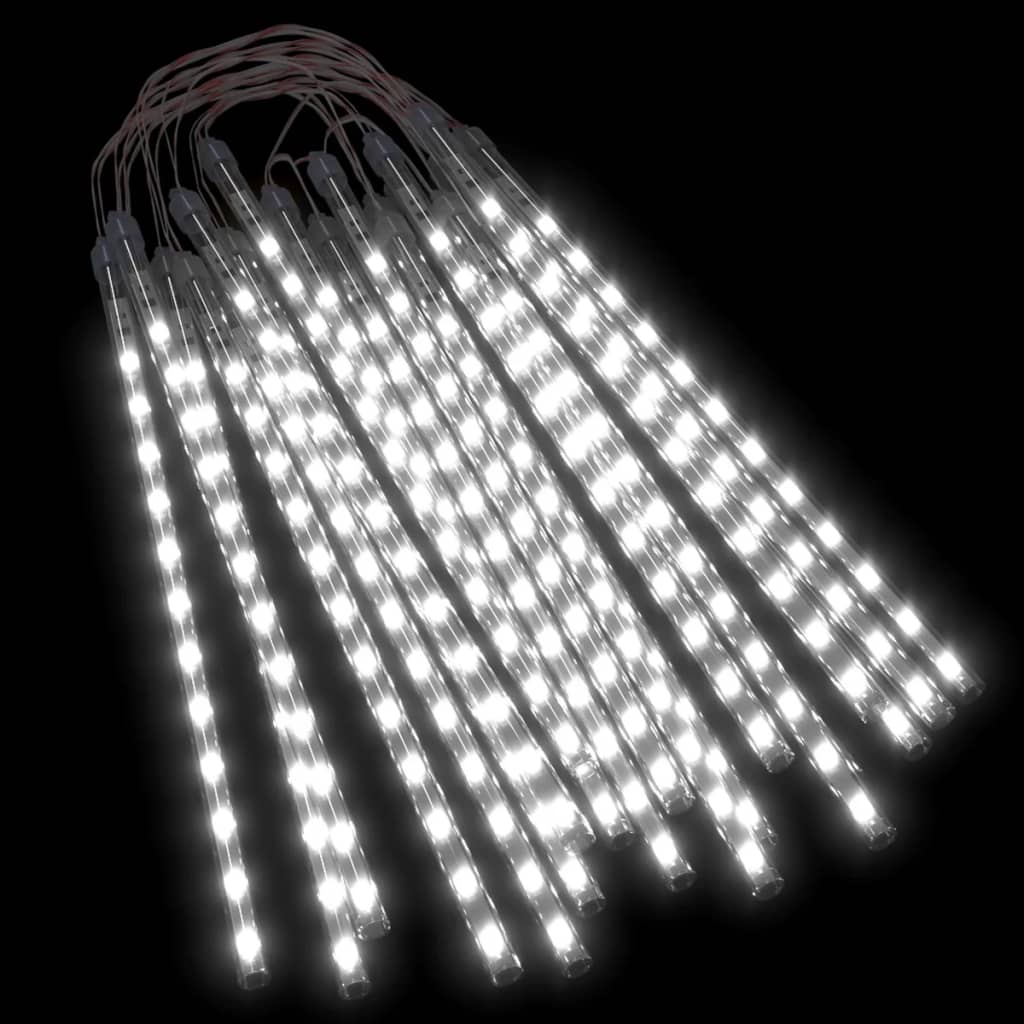 vidaXL Meteor Lights 20 pcs 1 ft Cold White 480 LEDs Indoor Outdoor