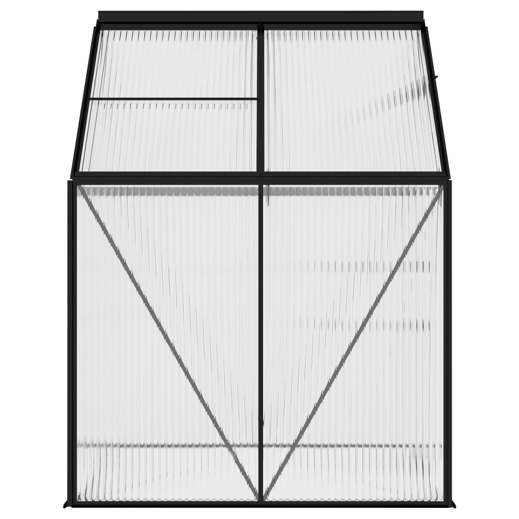 vidaXL Greenhouse Anthracite Aluminum 26.6 ft?