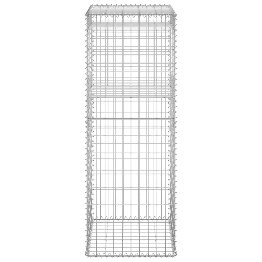 vidaXL Gabion Basket Posts 2 pcs 19.7"x19.7"x55.1" Iron