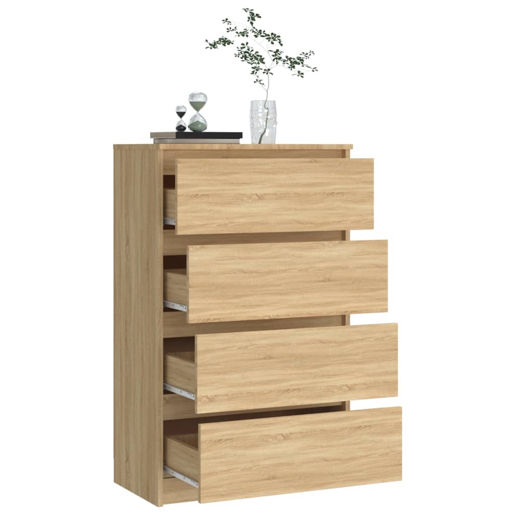 vidaXL Sideboard Sonoma Oak 23.6"x13.8"x38.8" Engineered Wood