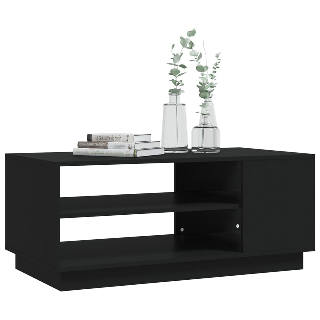vidaXL Coffee Table Black 40.2"x21.7"x16.9" Engineered Wood