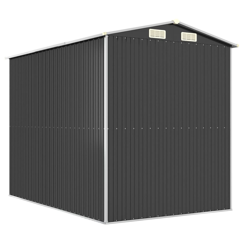 vidaXL Garden Shed Anthracite 75.6"x107.9"x87.8" Galvanized Steel