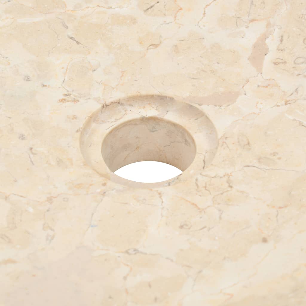 vidaXL Sink 15.7"x4.7" Marble Cream