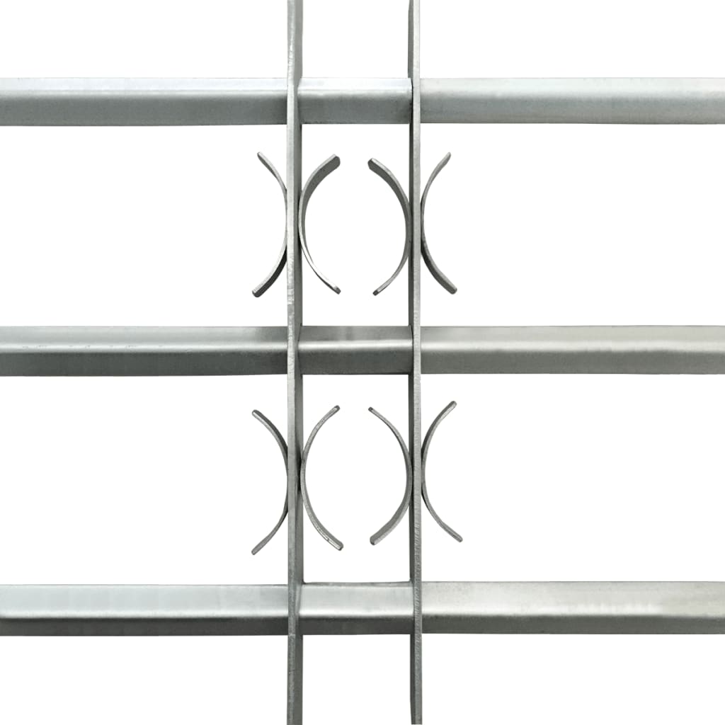 vidaXL Adjustable Security Grille for Windows with 3 Crossbars 19.7"-25.6"