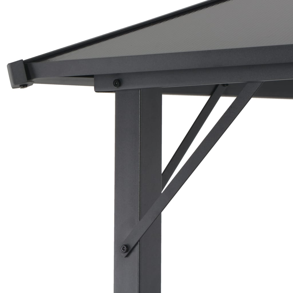 vidaXL Gazebo with Roof Aluminum 13.1'x9.8'x8.5' Black