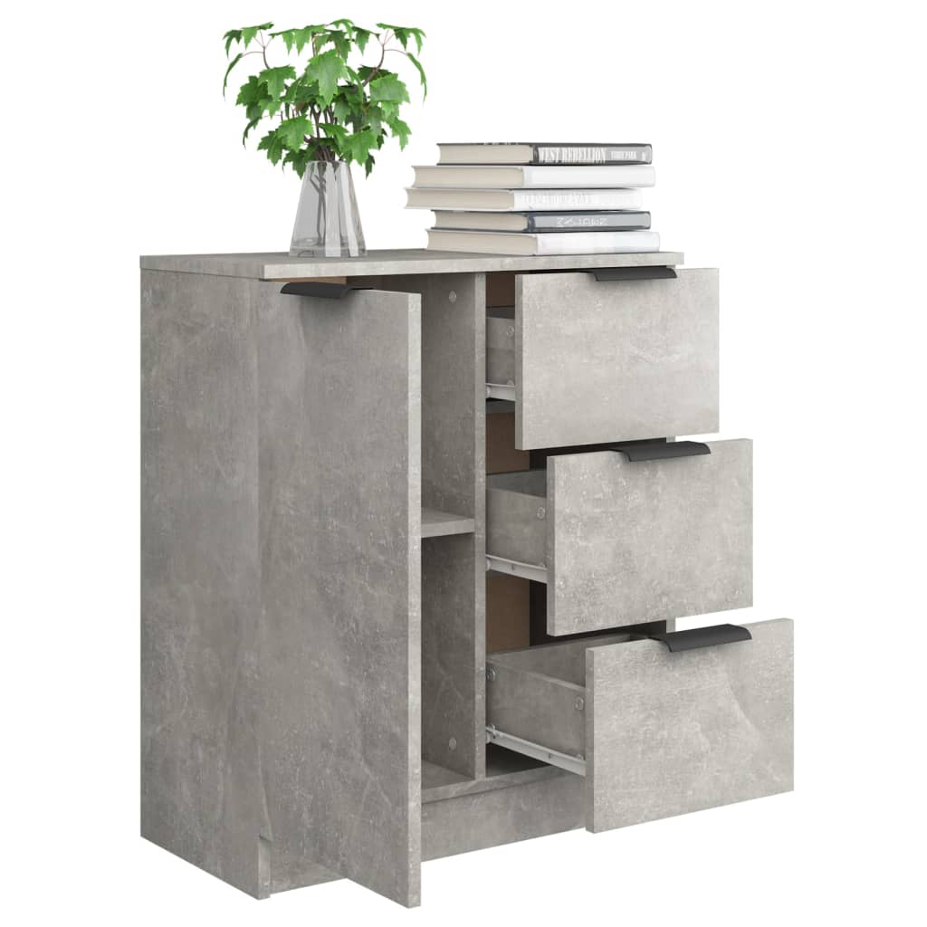 vidaXL Sideboard Concrete Gray 23.6"x11.8"x27.6" Engineered Wood