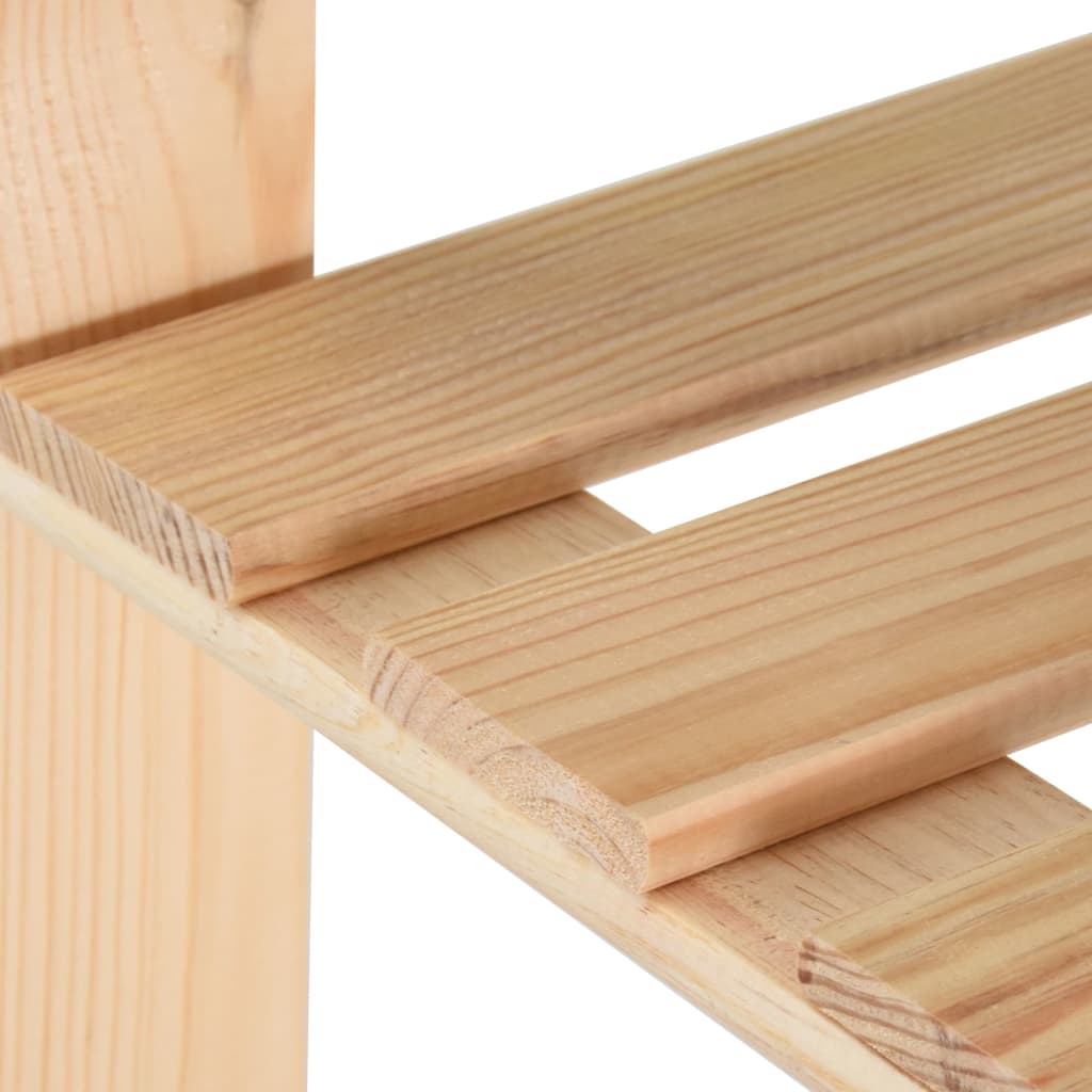 vidaXL 5-Tier Storage Rack 31.5"x11.2"x66.9" Solid Wood Pine