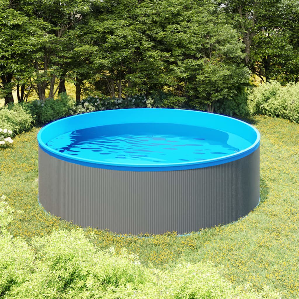 vidaXL Splasher Pool 137.8"x35.4" Gray