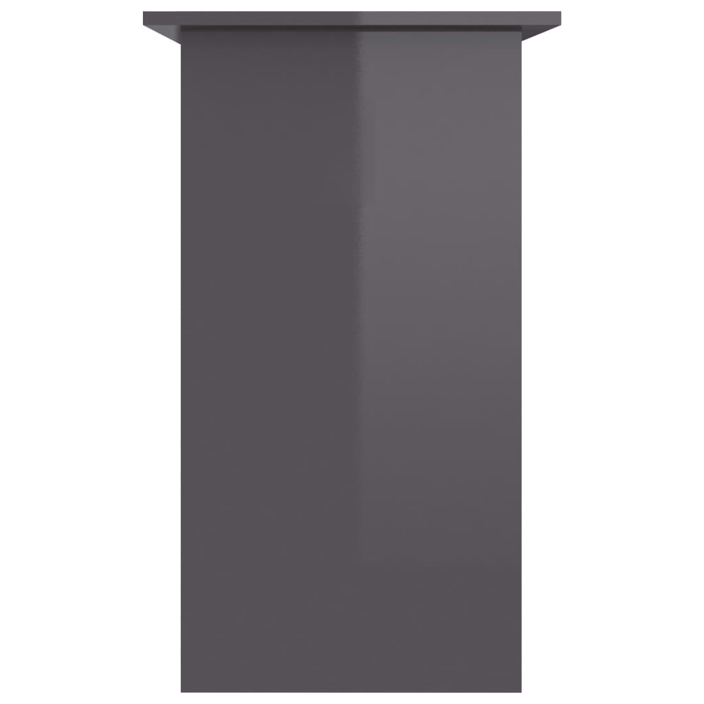 vidaXL Desk High Gloss Gray 31.5" x 17.7" x 29.1" Engineered Wood