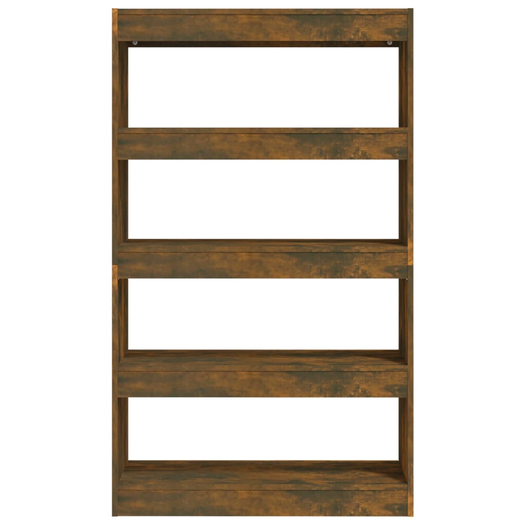 vidaXL Book Cabinet/Room Divider Smoked Oak 31.5"x11.8"x53.1" Engineered Wood
