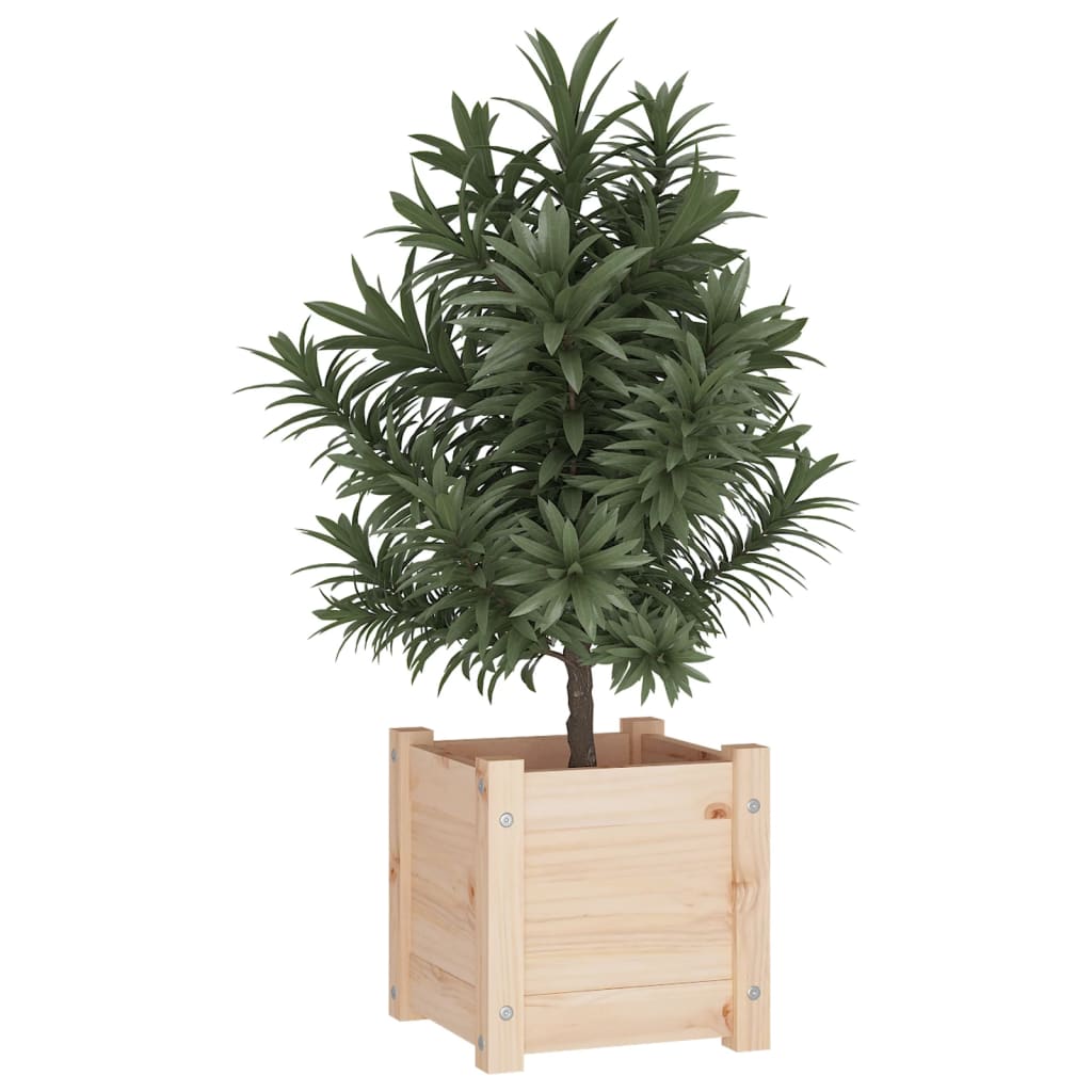 vidaXL Garden Planter 12.2"x12.2"x12.2" Solid Wood Pine