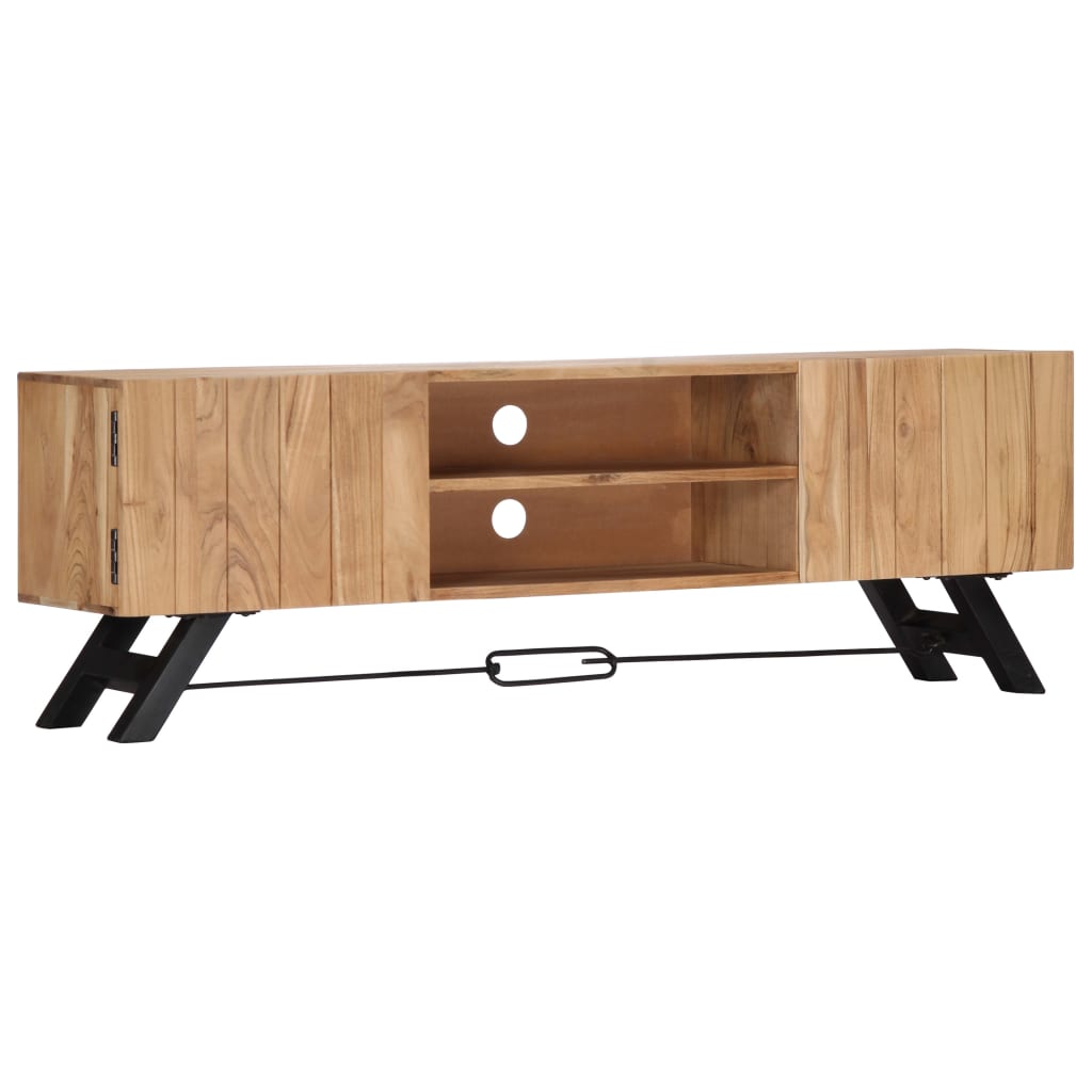 vidaXL TV Stand 55.1"x11.8"x17.7" Solid Wood Acacia