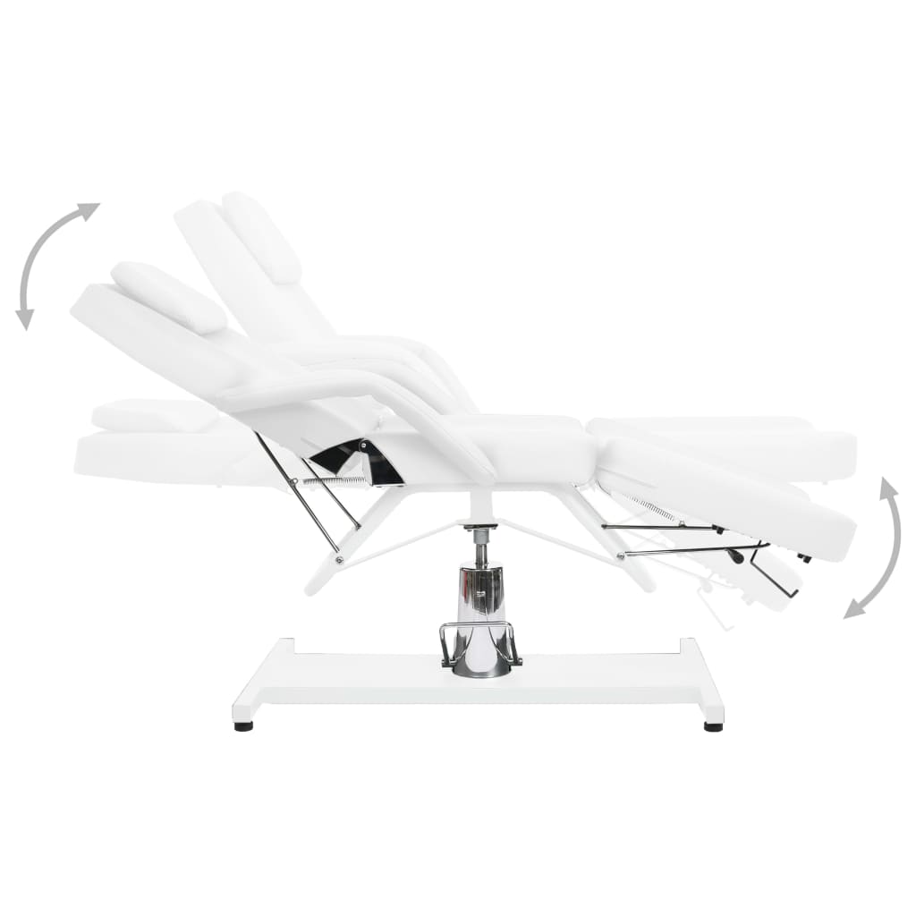 vidaXL Massage Table White 70.9"x24.4"x(34.3"-44.1")
