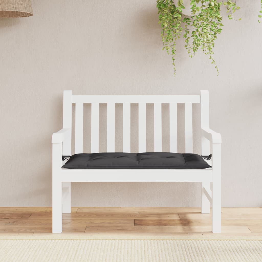 vidaXL Garden Bench Cushion Black 43.3"x19.7"x2.8" Oxford Fabric