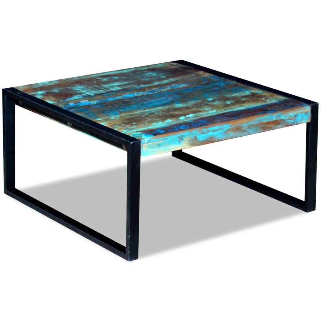 vidaXL Coffee Table Solid Reclaimed Wood 31.5"x31.5"x15.7"