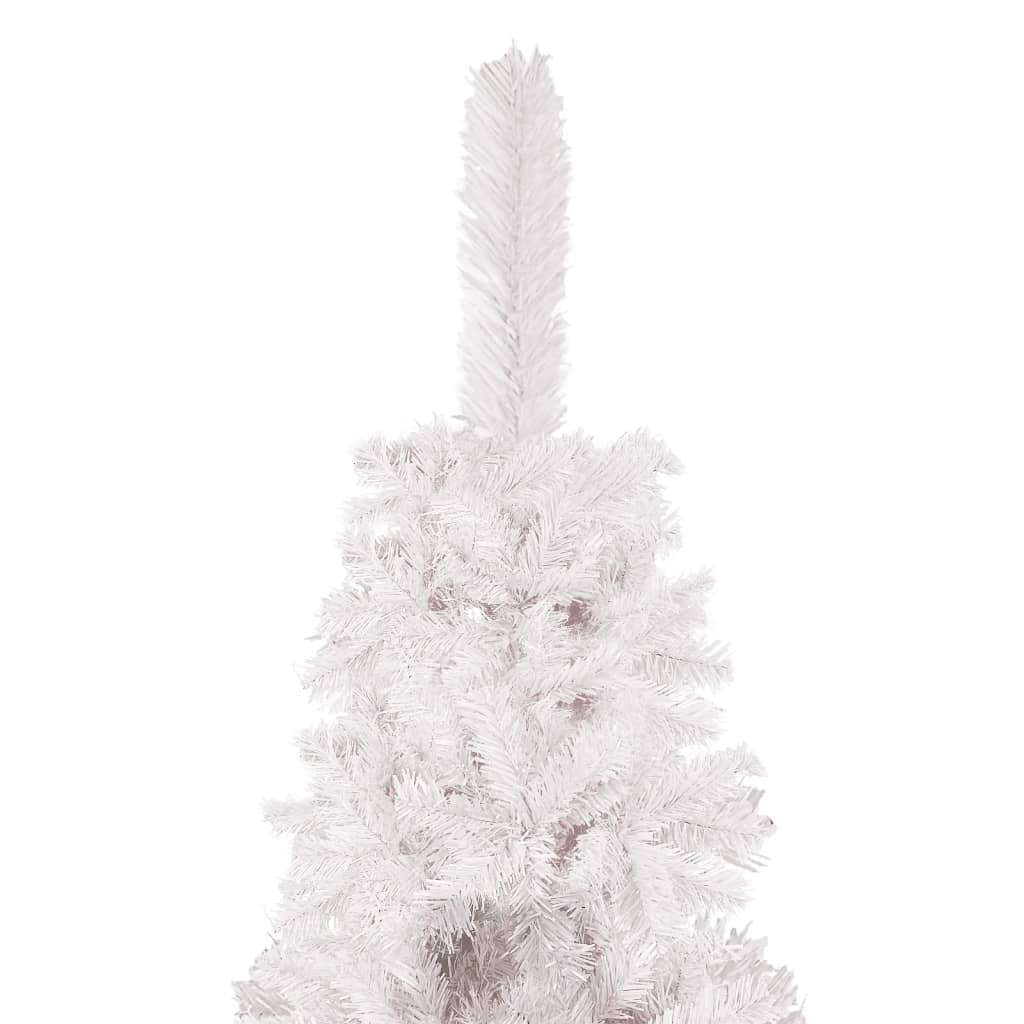 vidaXL Slim Pre-lit Christmas Tree White 47.2"