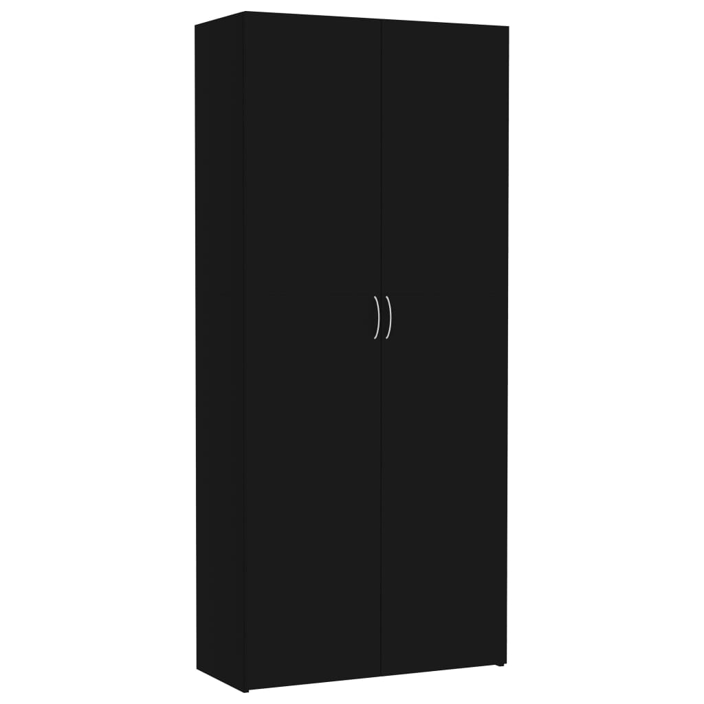 vidaXL Storage Cabinet Black 31.5"x14"x70.9" Engineered Wood