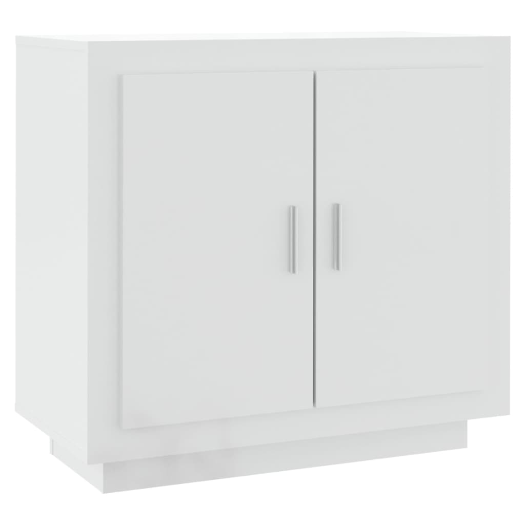 vidaXL Sideboard High Gloss White 31.5"x15.7"x29.5" Engineered Wood