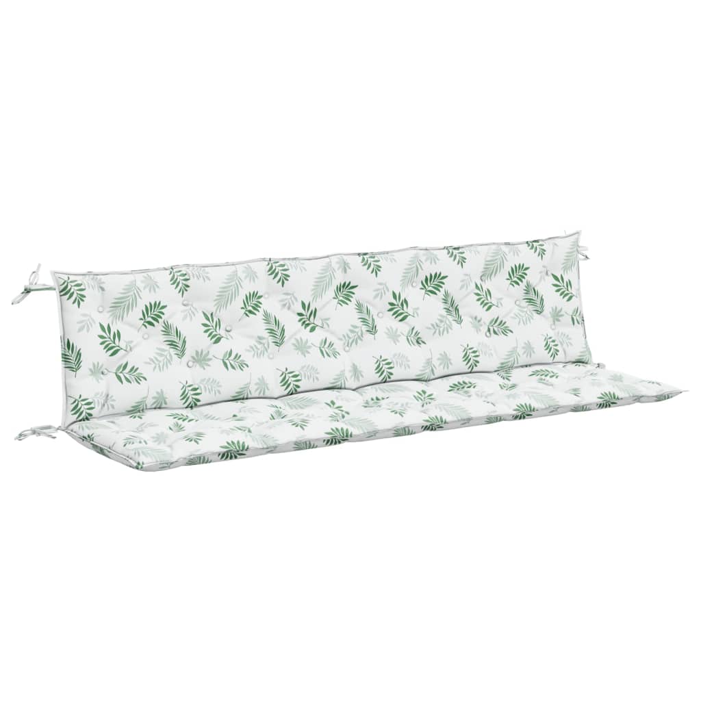vidaXL Garden Bench Cushions 2pcs Leaf Pattern 78.7"x19.7"x2.8" Fabric