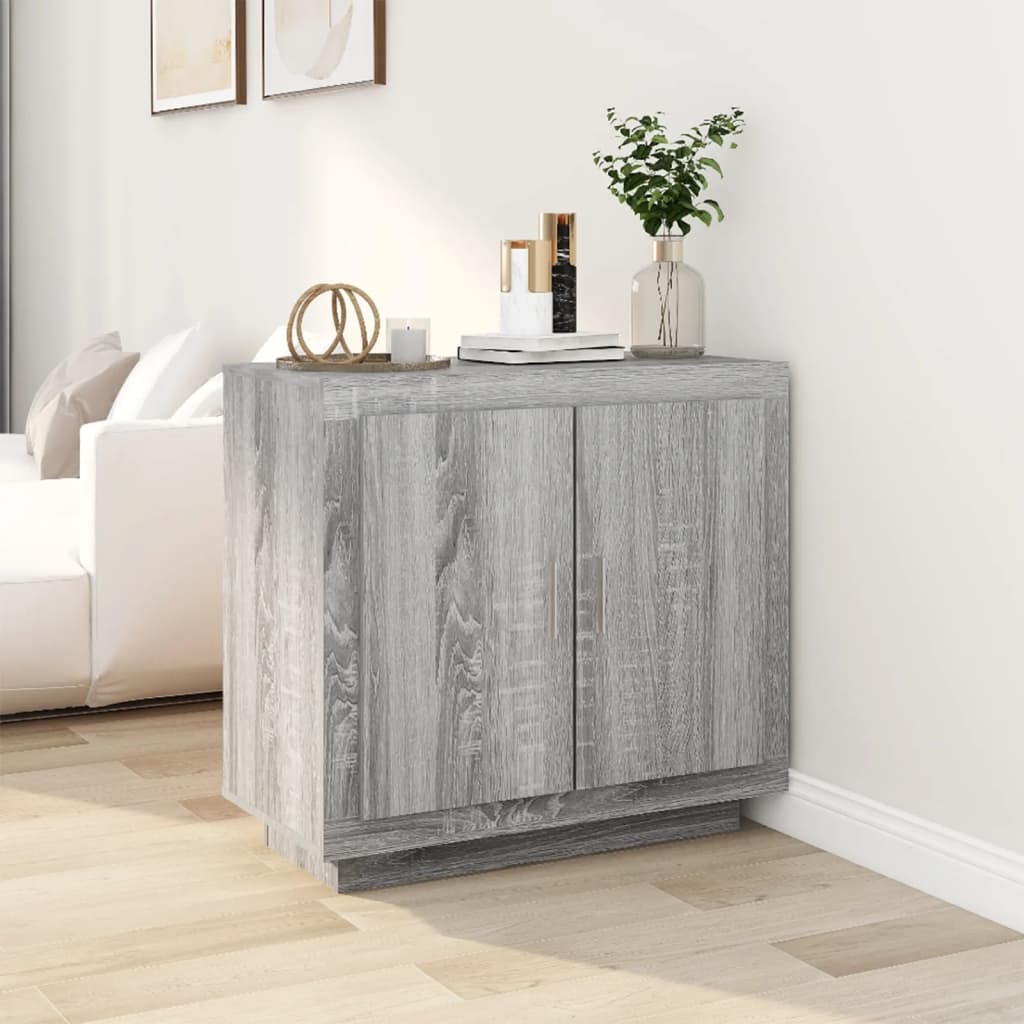 vidaXL Sideboard Gray Sonoma 31.5"x15.7"x29.5" Engineered Wood