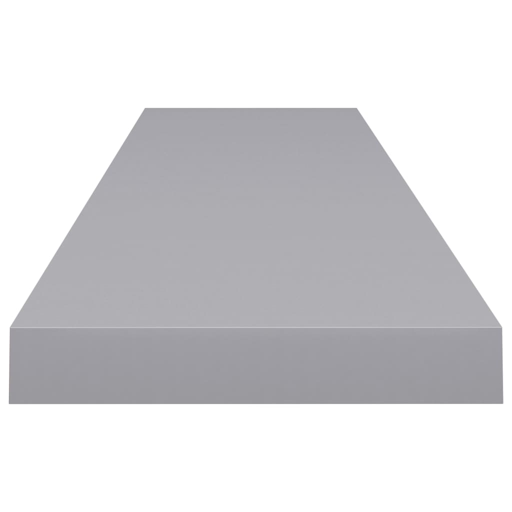 vidaXL Floating Wall Shelves 2 pcs Gray 47.2"x9.3"x1.5" MDF