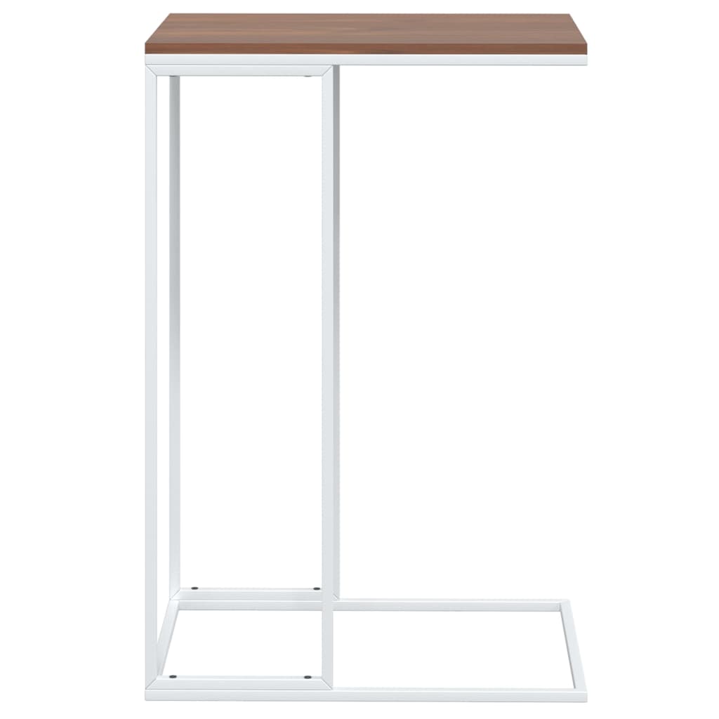 vidaXL Side Table White 15.7"x11.8"x23.2" Engineered Wood
