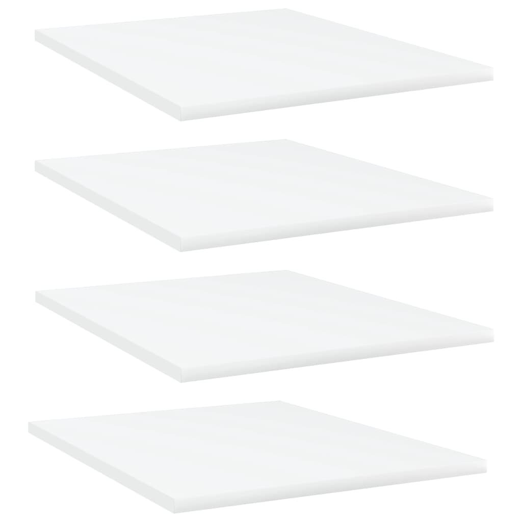 vidaXL Bookshelf Boards 4 pcs White 15.7"x19.7"x0.6" Chipboard
