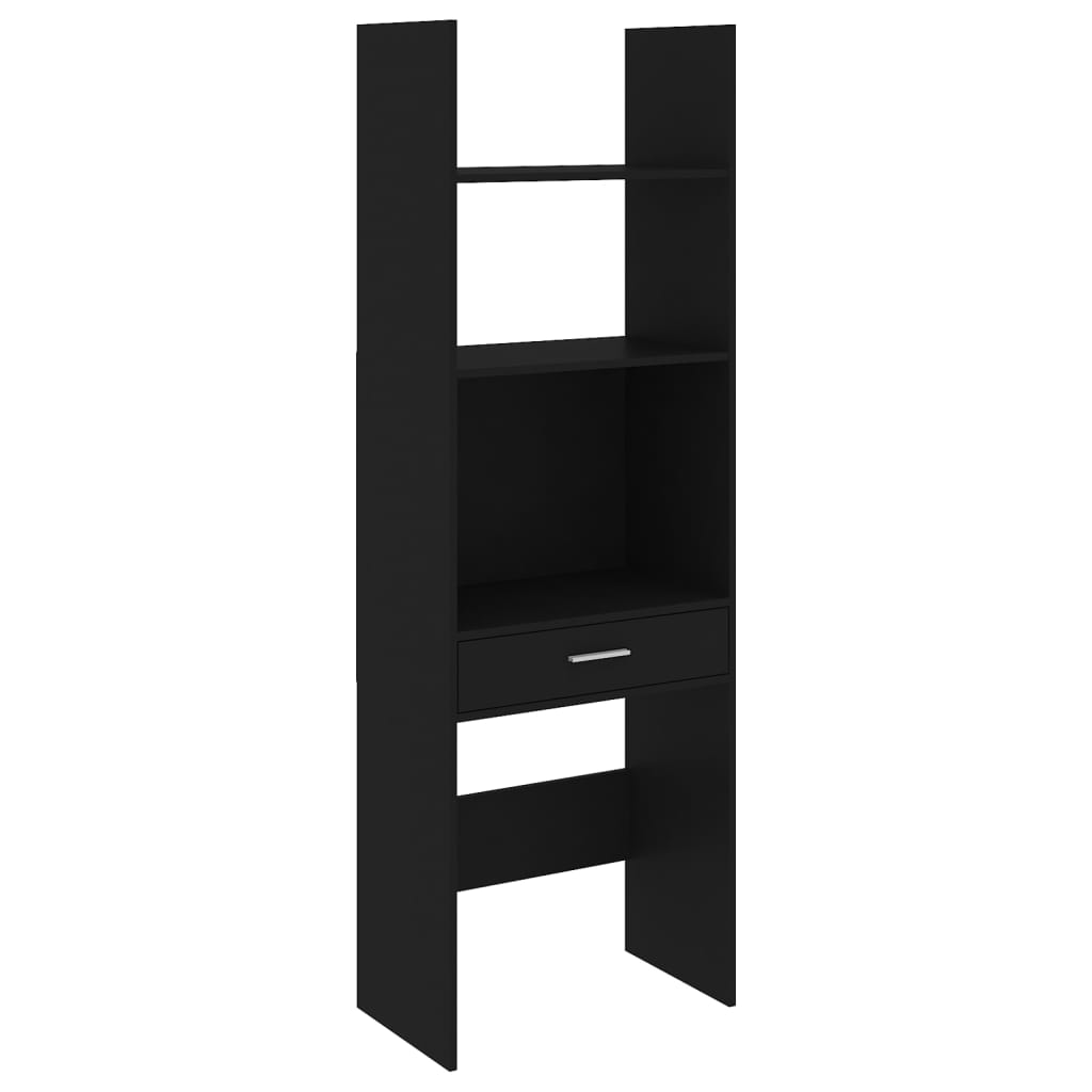vidaXL 4 Piece Book Cabinet Set Black Chipboard
