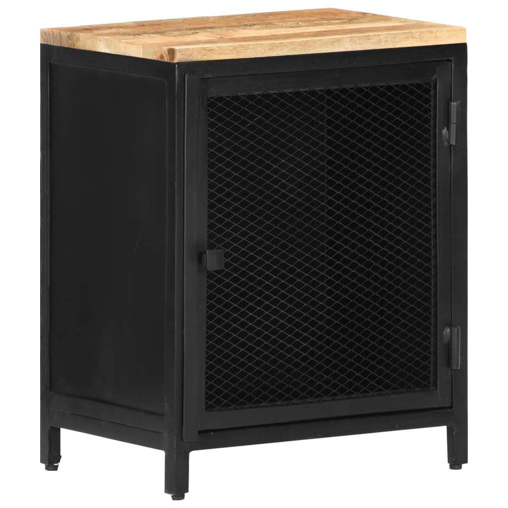 vidaXL Bedside Cabinet 15.7"x11.8"x20.9" Solid Rough Mango Wood