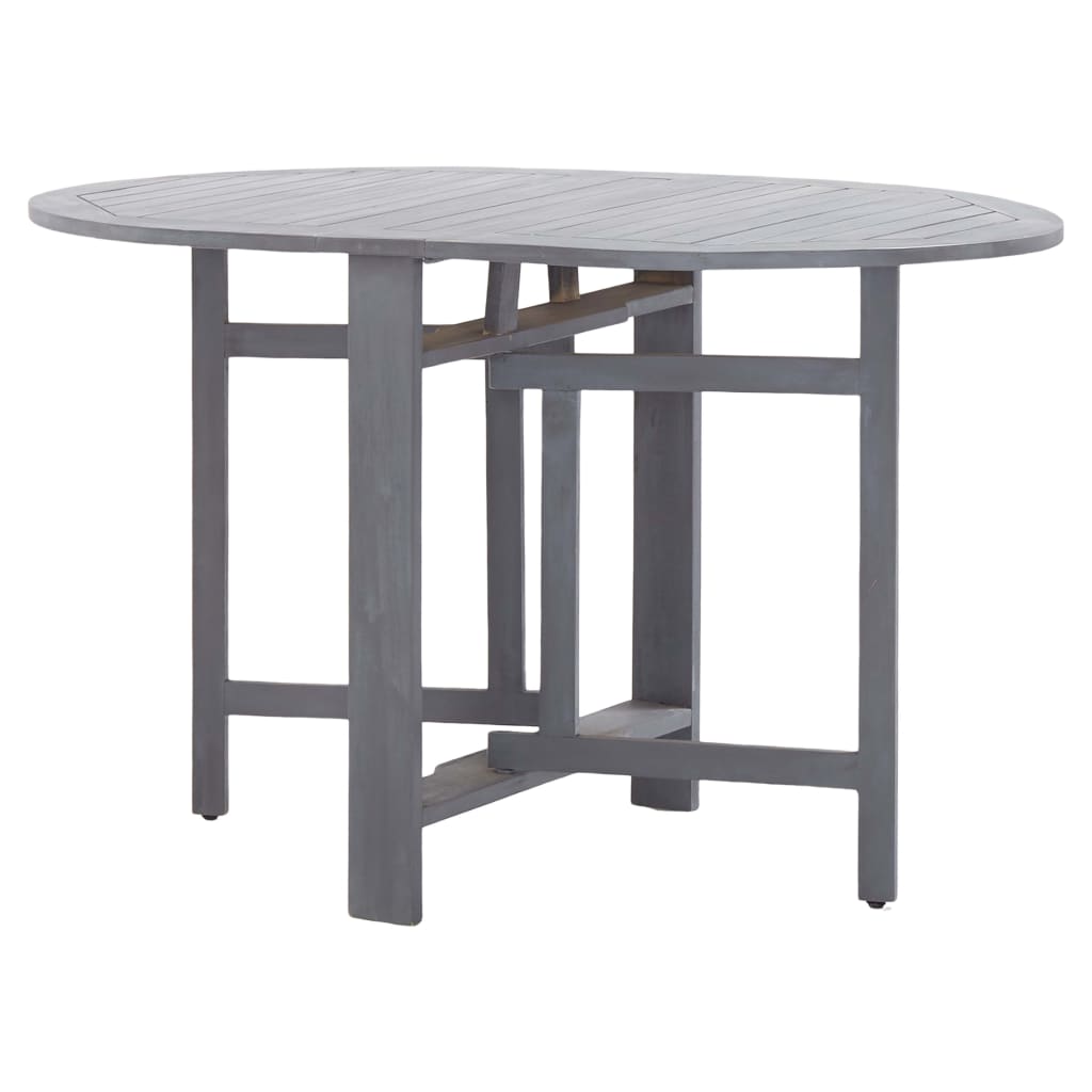 vidaXL Patio Table Gray 47.2"x27.6"x29.1" Solid Acacia Wood