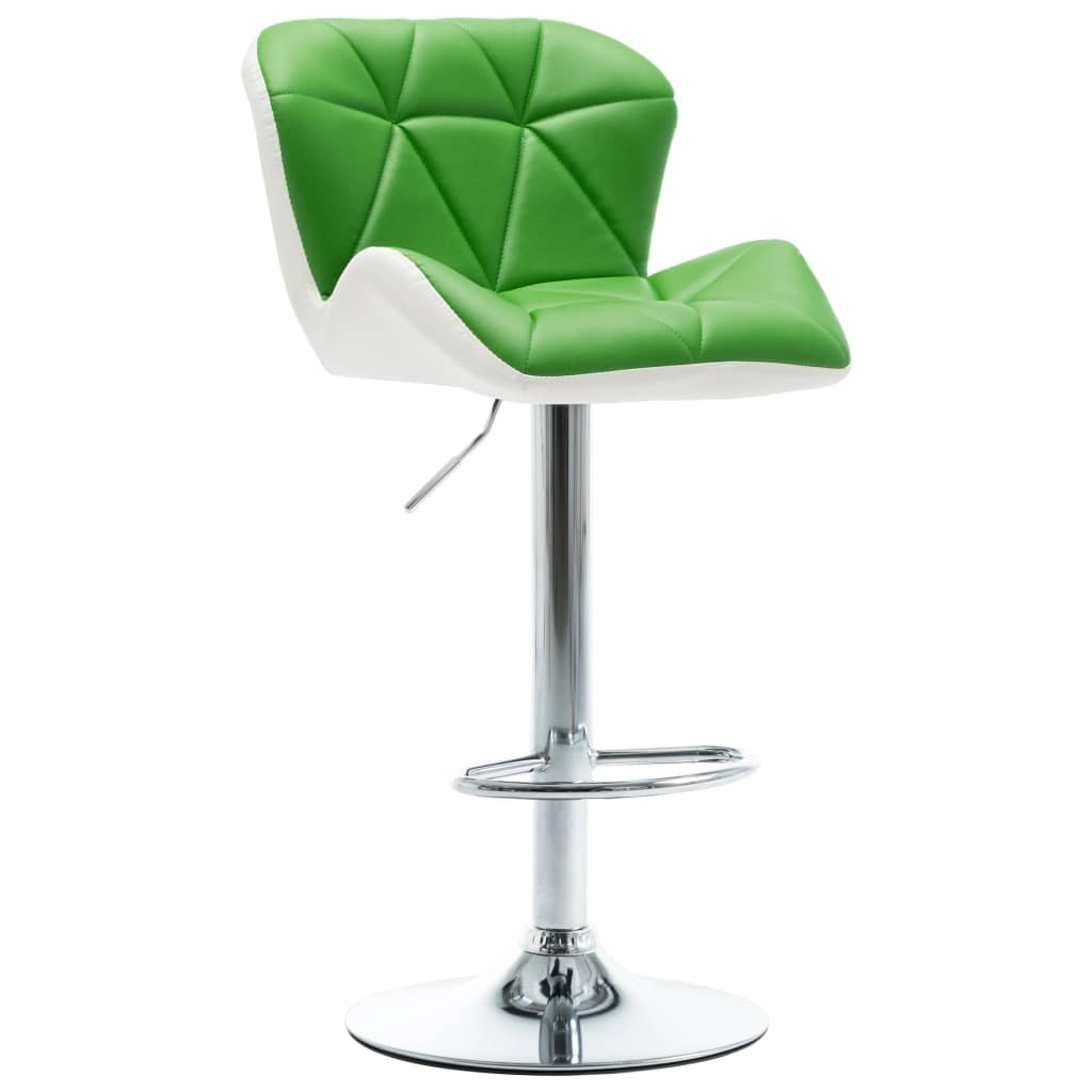 vidaXL Bar Stool Green Faux Leather