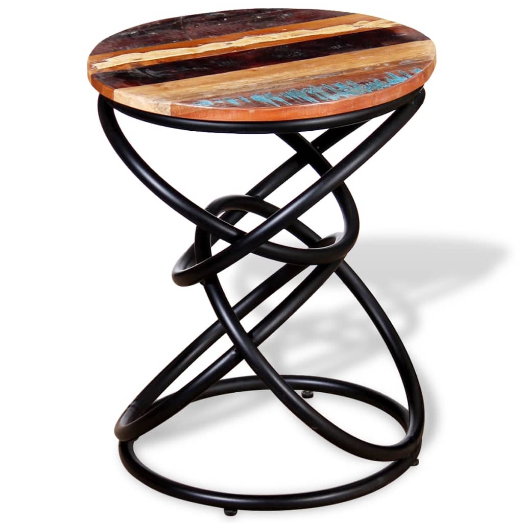 vidaXL End Table Solid Reclaimed Wood
