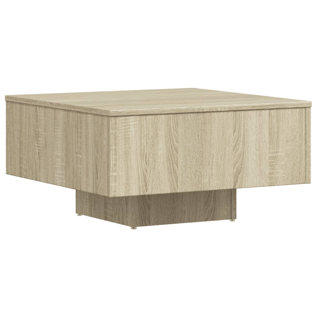 vidaXL Coffee Table Sonoma Oak 23.6"x23.6"x12.4" Engineered Wood