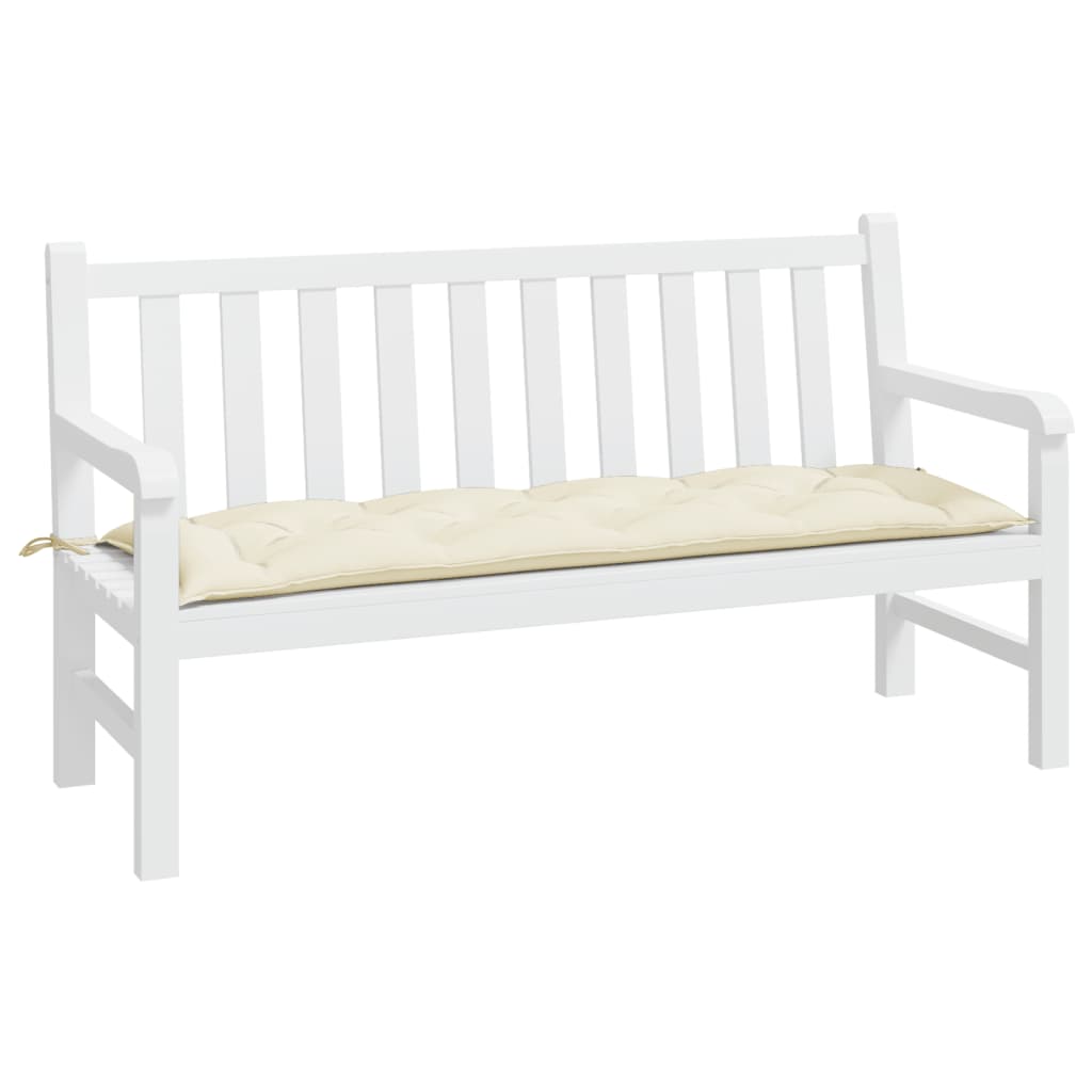 vidaXL Garden Bench Cushion Cream White 59.1"x19.7"x2.8" Fabric