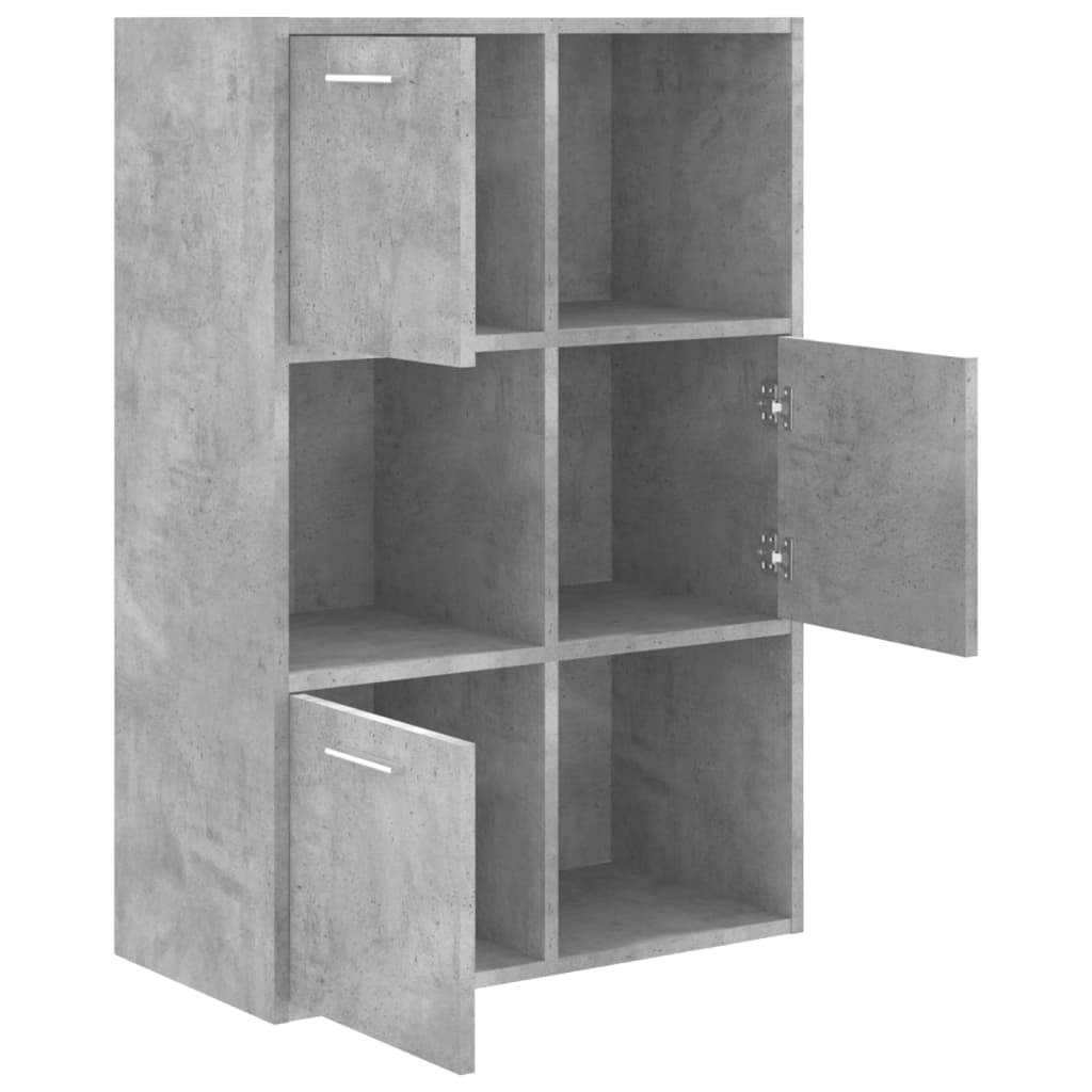 vidaXL Storage Cabinet Concrete Gray 23.6"x11.6"x35.4" Chipboard
