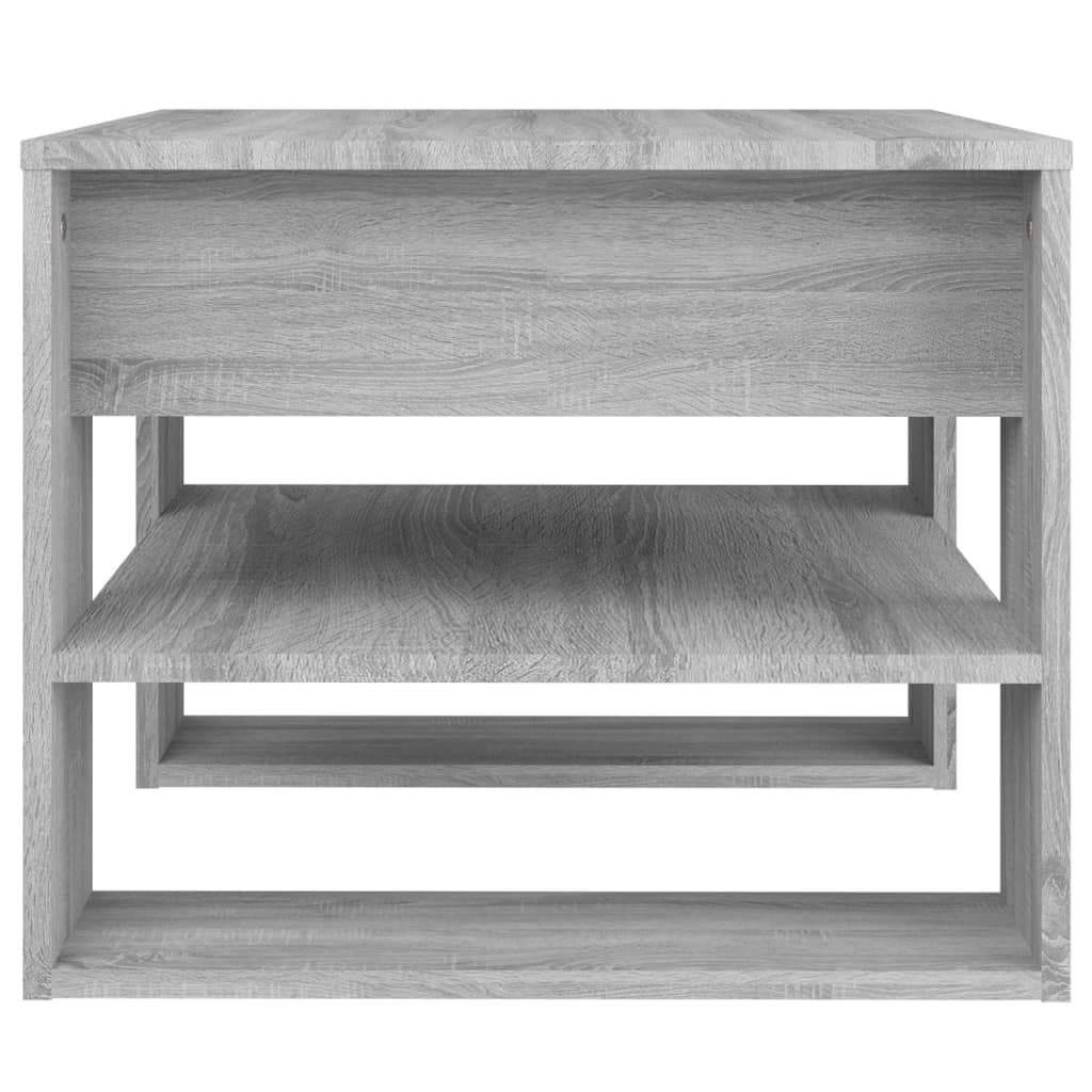 vidaXL Coffee Table Gray Sonoma 21.9"x21.7"x17.7" Engineered Wood