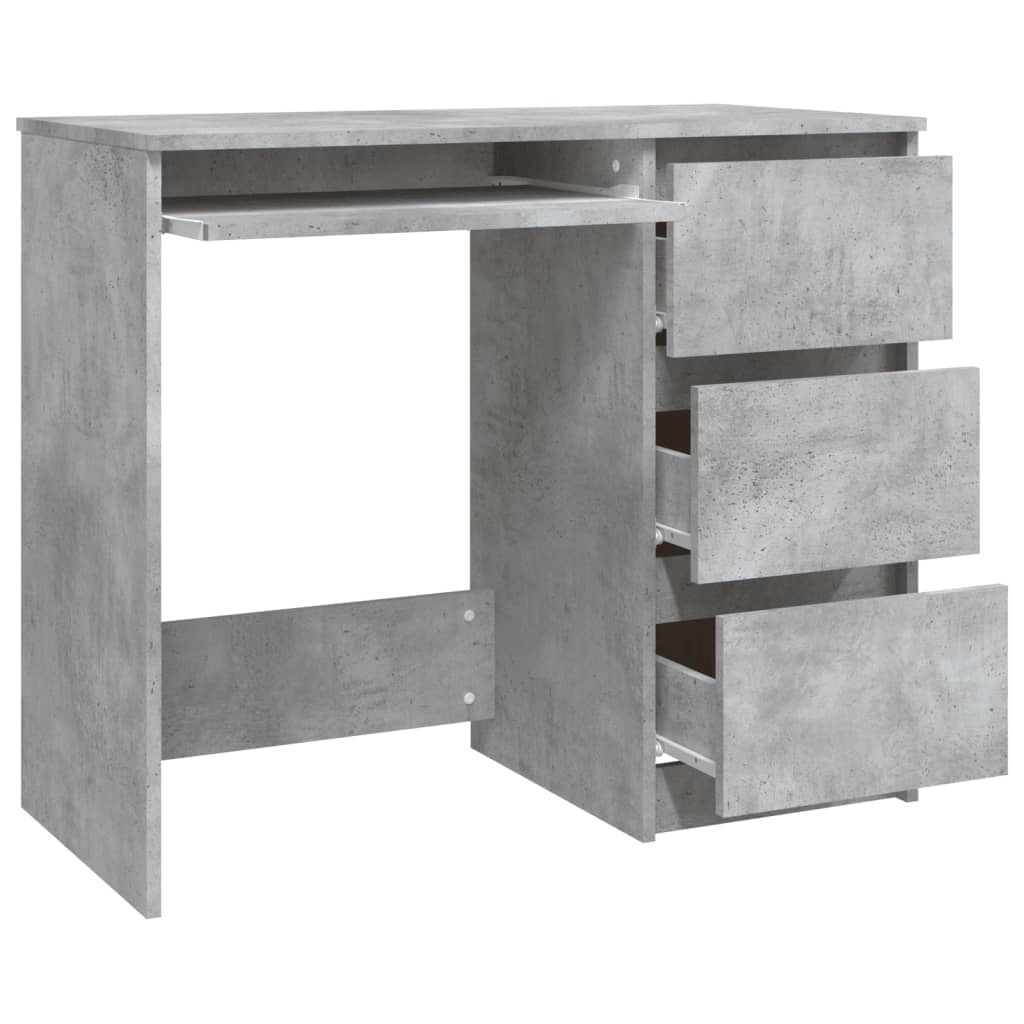 vidaXL Desk Concrete Gray 35.4"x17.7"x29.9" Engineered Wood