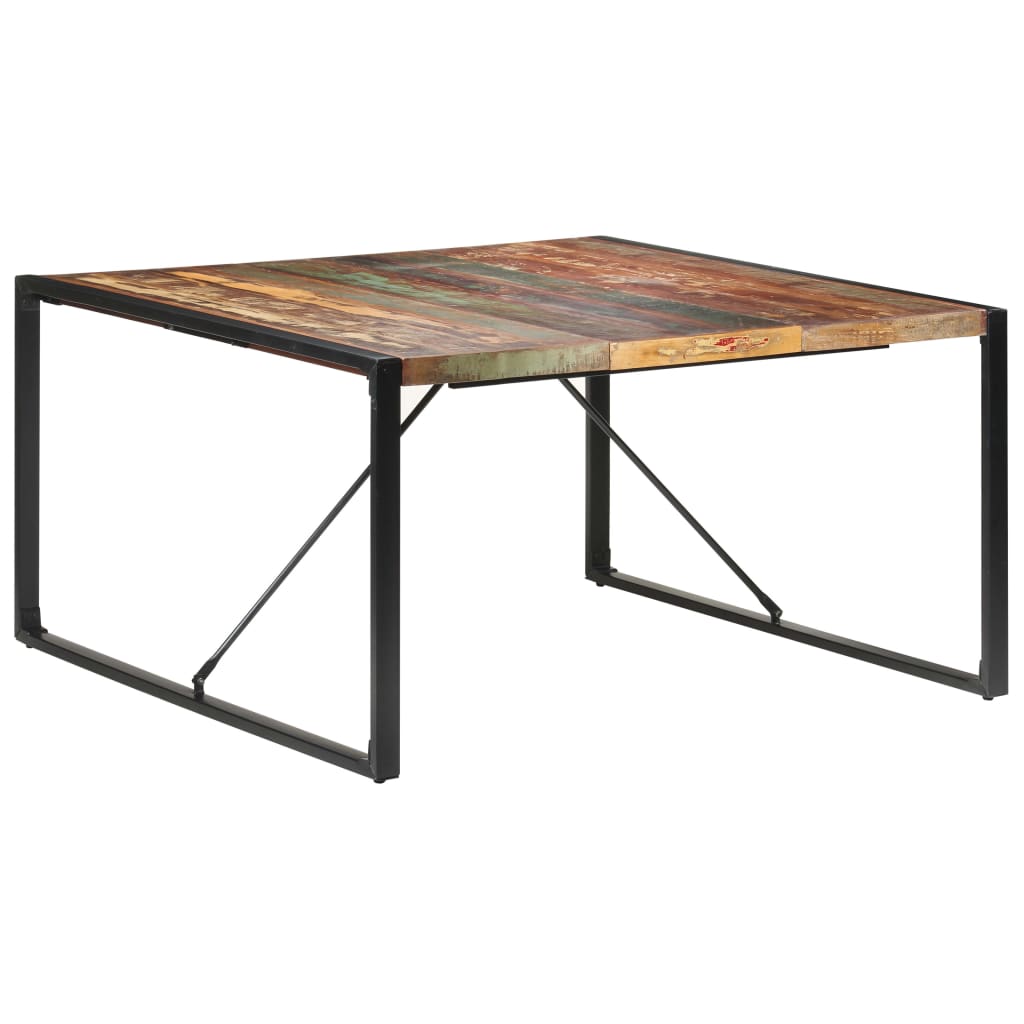 vidaXL Dining Table 55.1"x55.1"x29.5" Solid Reclaimed Wood