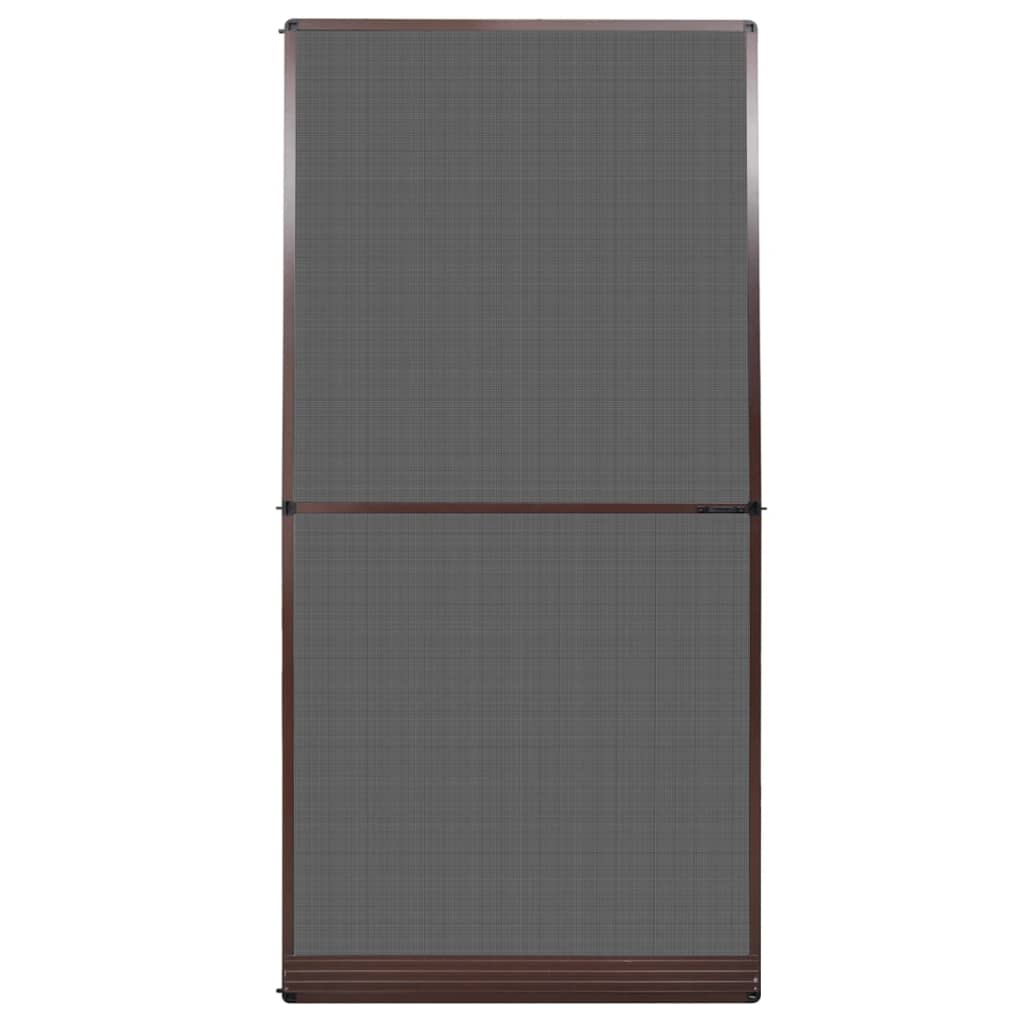 Brown Hinged Insect Screen for Doors 47.2"x94.5"